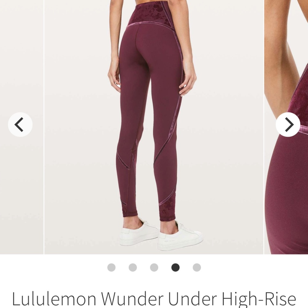 Lululemon Athletica Burgundy Leggings